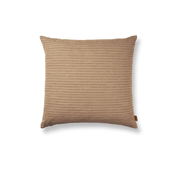 SHOWROOM SAMPLE | ferm LIVING Brown Cotton Cushion, Lines, 50x50cm