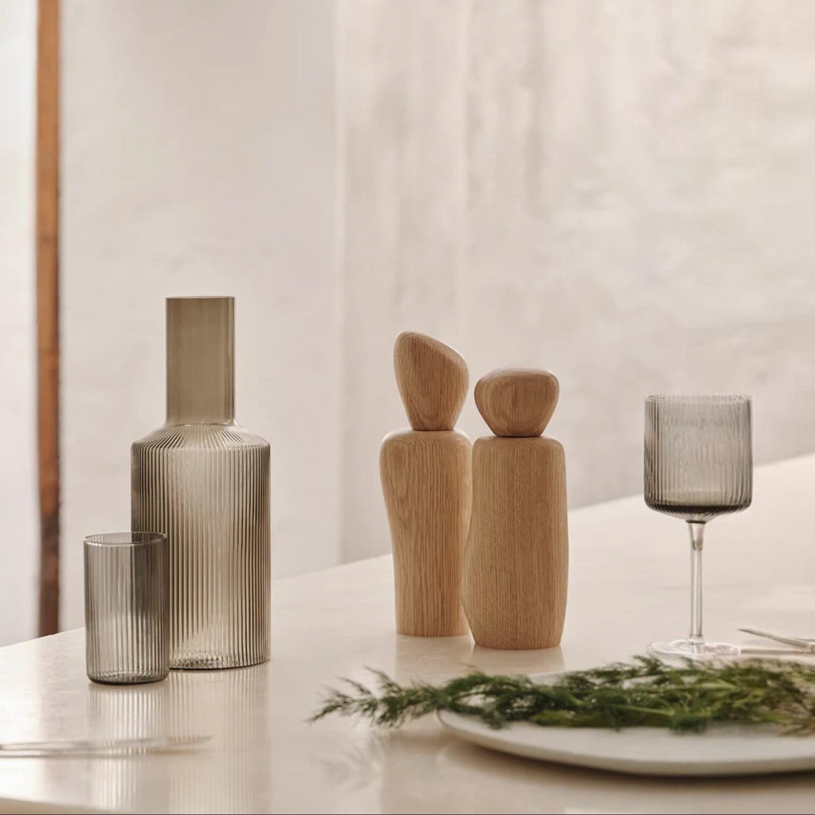 FERM LIVING Cairn Grinder, Oak