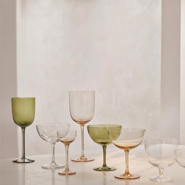 ferm LIVING Host Cocktail Glasses, Moss Green (Set of 2)