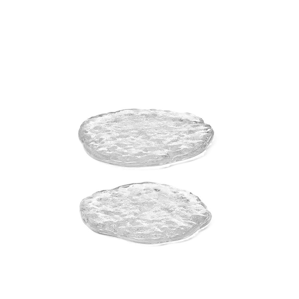 FERM LIVING Momento Glass Stones, Clear, Large (Set of 2)