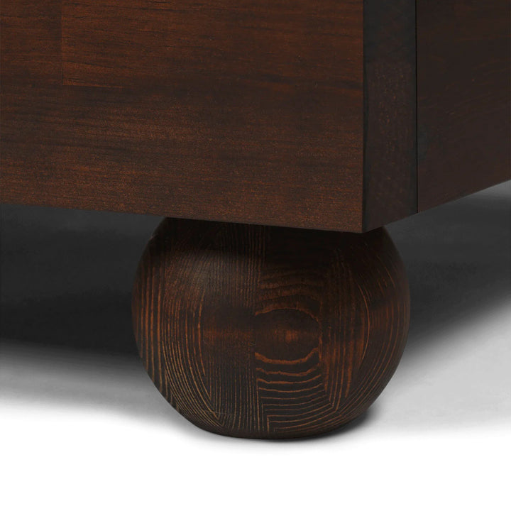 ferm LIVING Pearl Legs, Dark Stained Beech, H10cm (Set of 4)