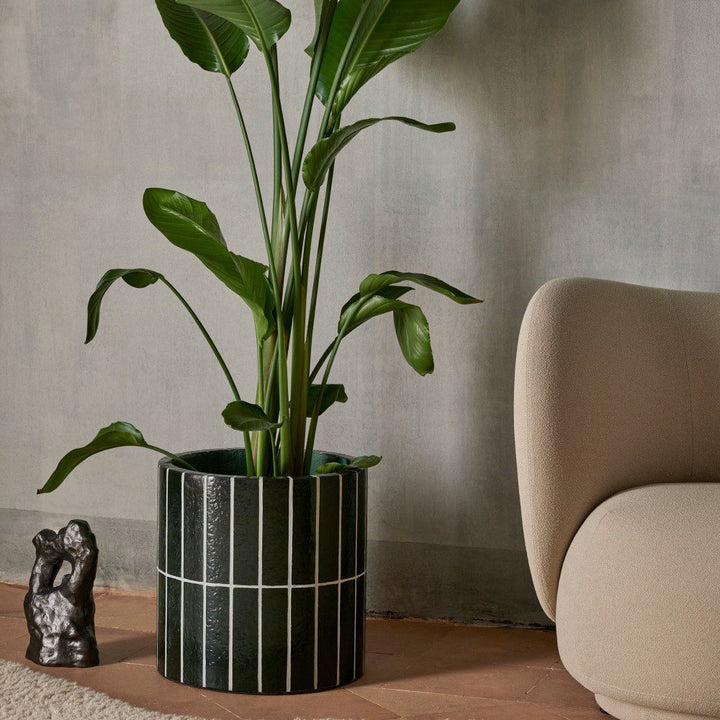 ferm LIVING Pillar Plant Pot, H40cm, Dark Green