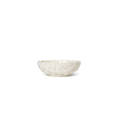 ferm LIVING Plait Bowl, Ø30cm, Off-White