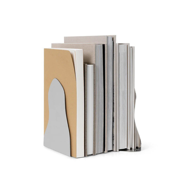 FERM LIVING Pond Bookends, Mirror Polished (Set of 2)