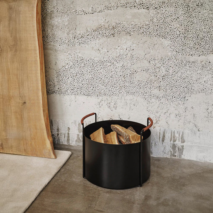 ferm LIVING Port Firewood Bucket, Black