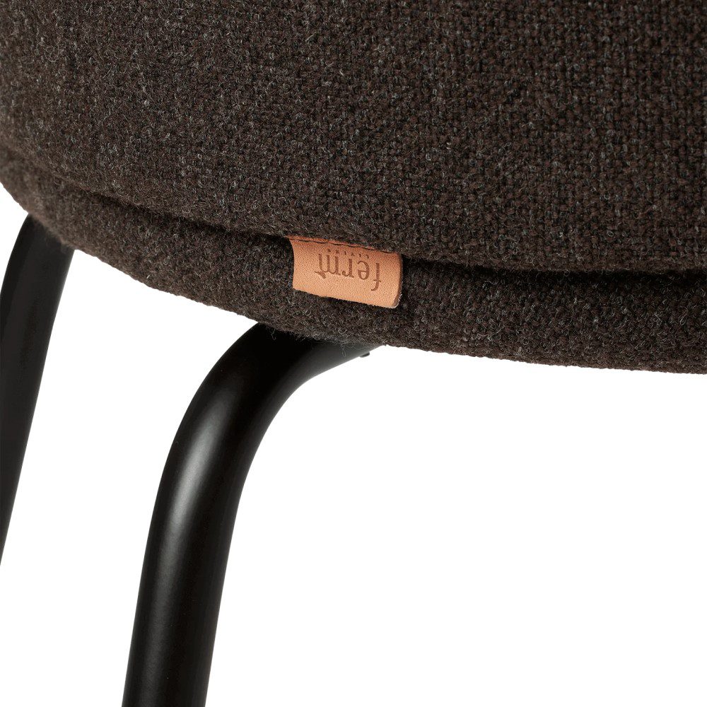 PRE-ORDER │ ferm LIVING Rico Dining Chair, Hallingdal, Dark Grey Brown/Black