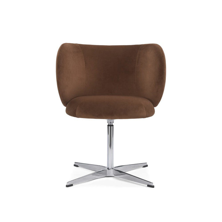 PRE-ORDER │ ferm LIVING Rico Dining Chair Swivel, Rich Velvet, Soft Brown