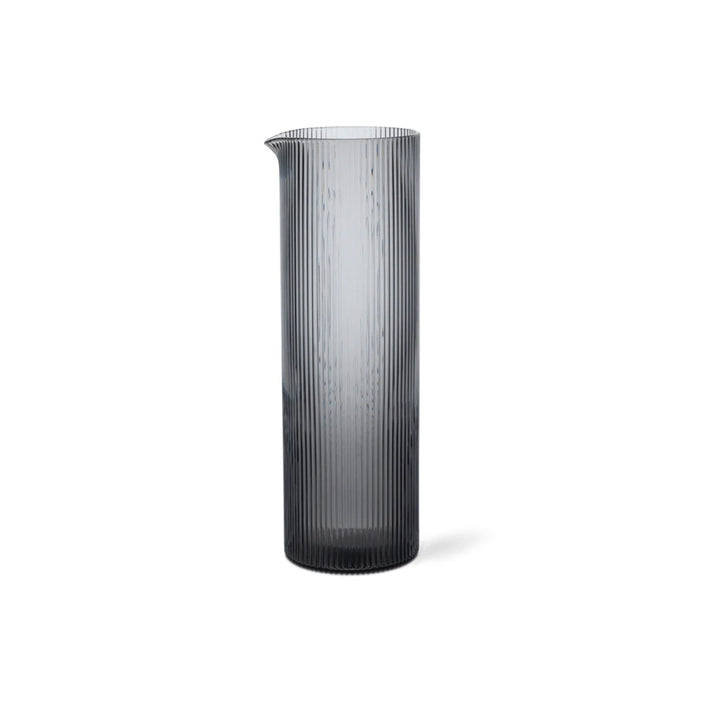 FERM LIVING Ripple Water Jug, Smoked Grey