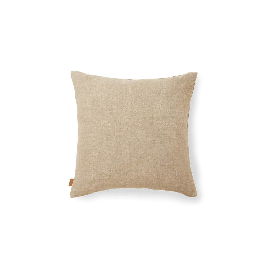 ferm LIVING Senti Stripe Cushion, Dark Sand/Linen