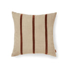 FERM LIVING Senti Stripe Cushion, Linen/Carob Brown