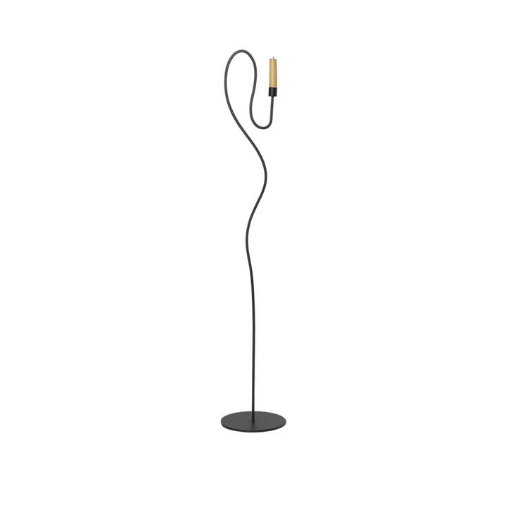 ferm LIVING Valse Floor Candle Holder, Black