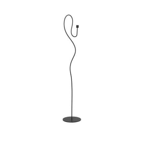 FERM LIVING Valse Floor Candle Holder, Black