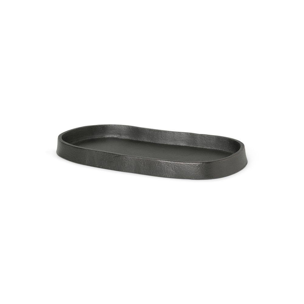 ferm LIVING Yama Tray Oval, Blackened Aluminium