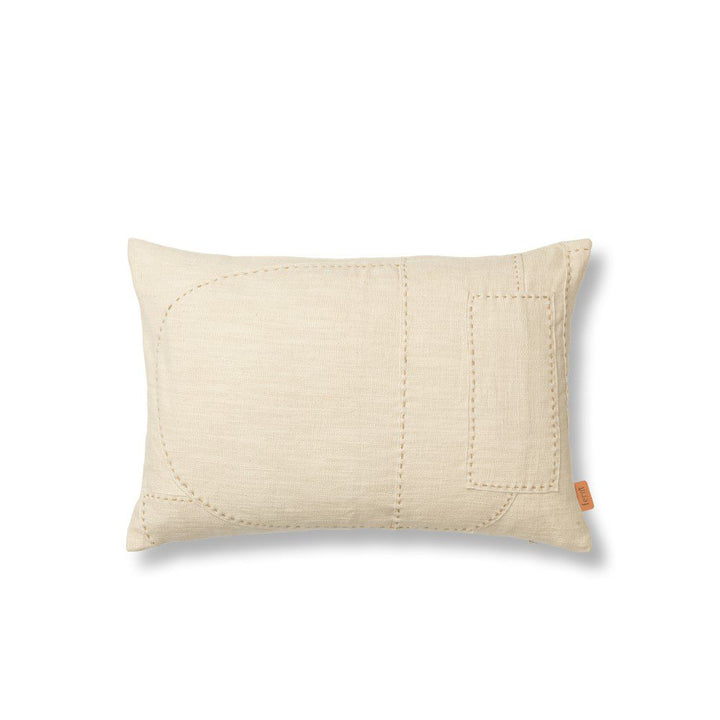 ferm LIVING Darn Cushion, Rectangular, Natural