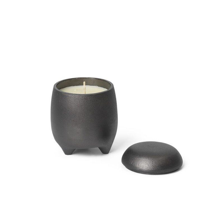 ferm LIVING Evoke Candle Holder, Blackened Aluminium