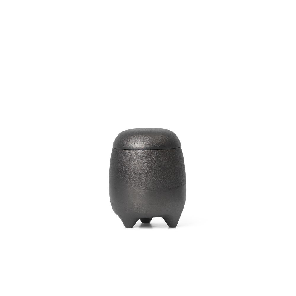 ferm LIVING Evoke Candle Holder, Blackened Aluminium