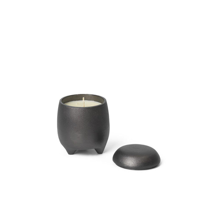 ferm LIVING Evoke Candle Holder, Blackened Aluminium