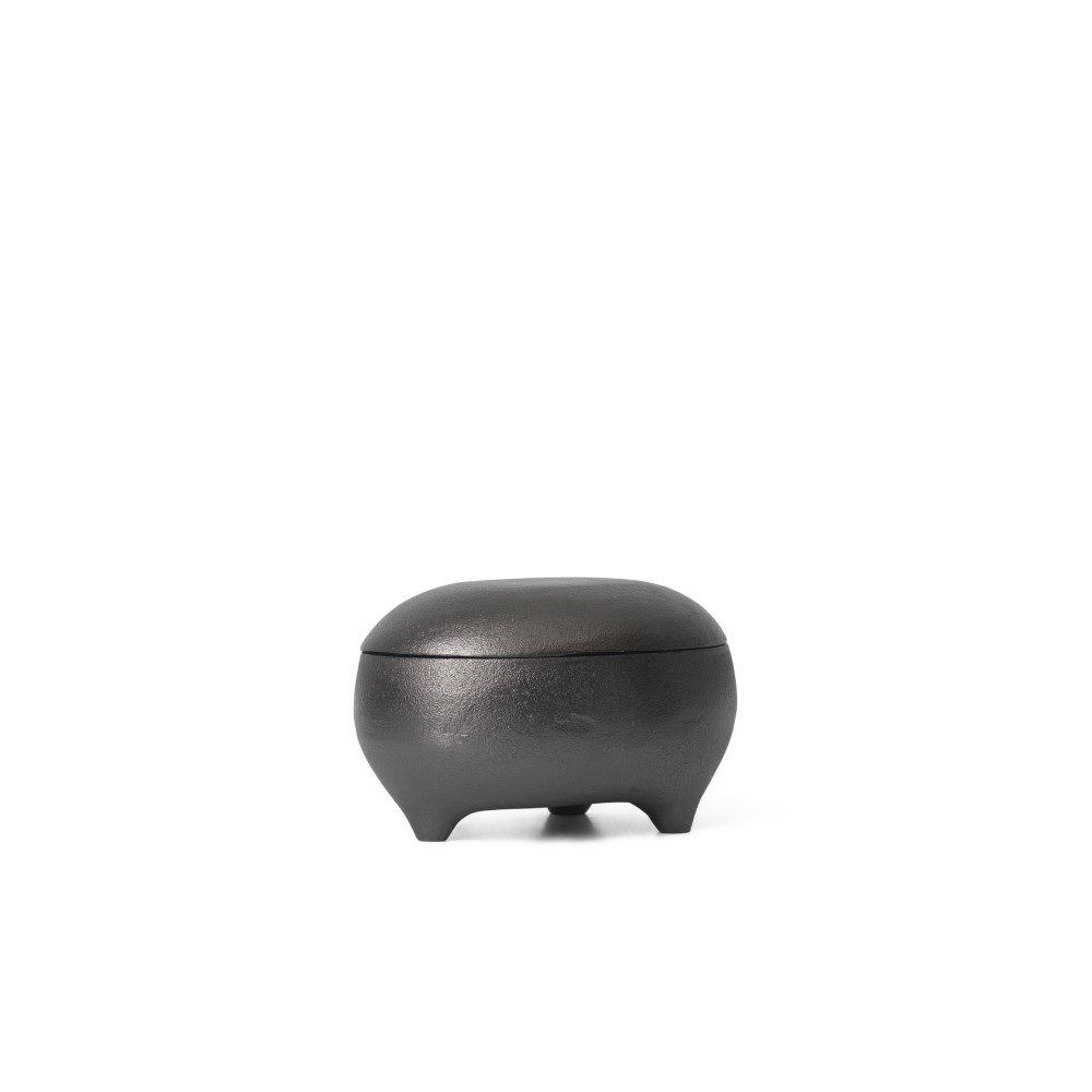 ferm LIVING Evoke Twin Candle Holder, Blackened Aluminium