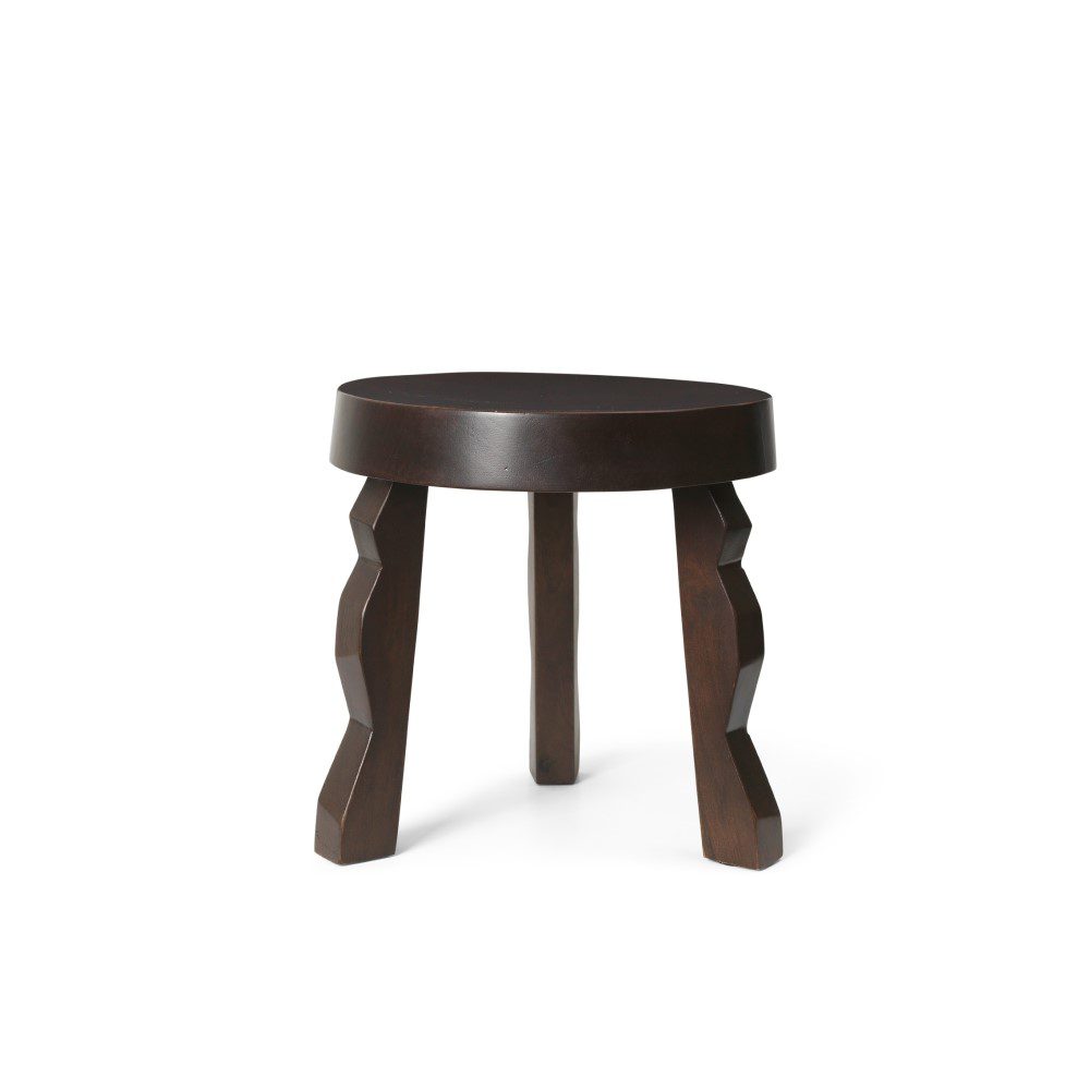 ferm LIVING Faye Stool, Dark Stained Mango