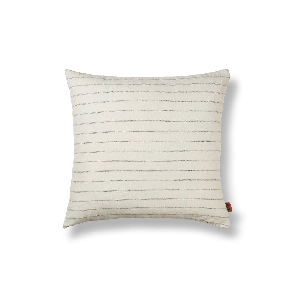 ferm LIVING Grand Cushion, Off-White/Chocolate