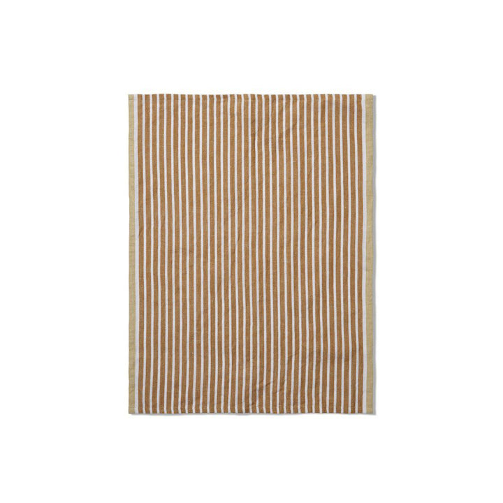 ferm LIVING Hale Tea Towel, Golden Brown/Silver Fern