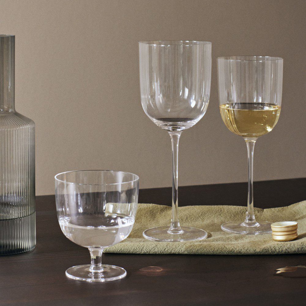 ferm LIVING Host Water Glasses, Clear (Set of 2)