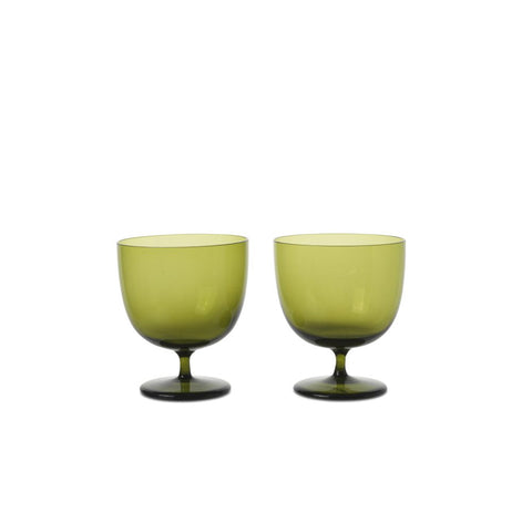 FERM LIVING Host Water Glasses, Moss Green (Set of 2)