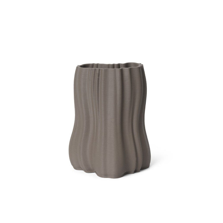 ferm LIVING Moire Vase, H20cm Small, Anthracite