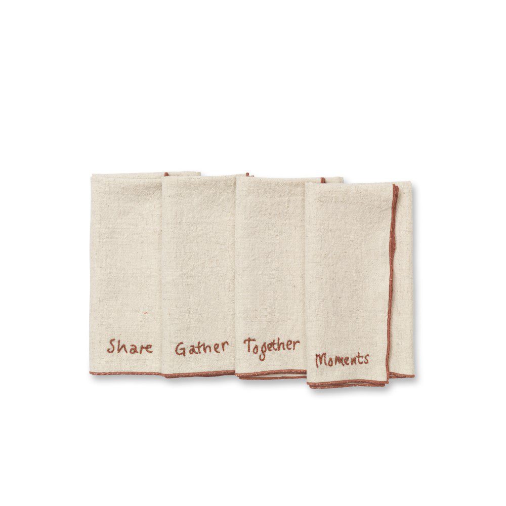 ferm LIVING Occasion Napkins, Natural (Set of 4)