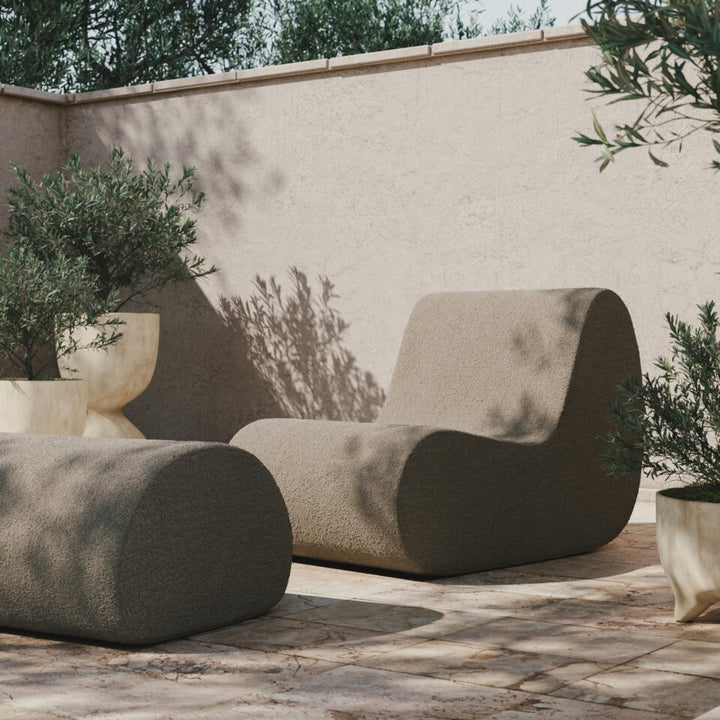 PRE-ORDER │ ferm LIVING Rouli Pouf, Pure Bouclé/Sand