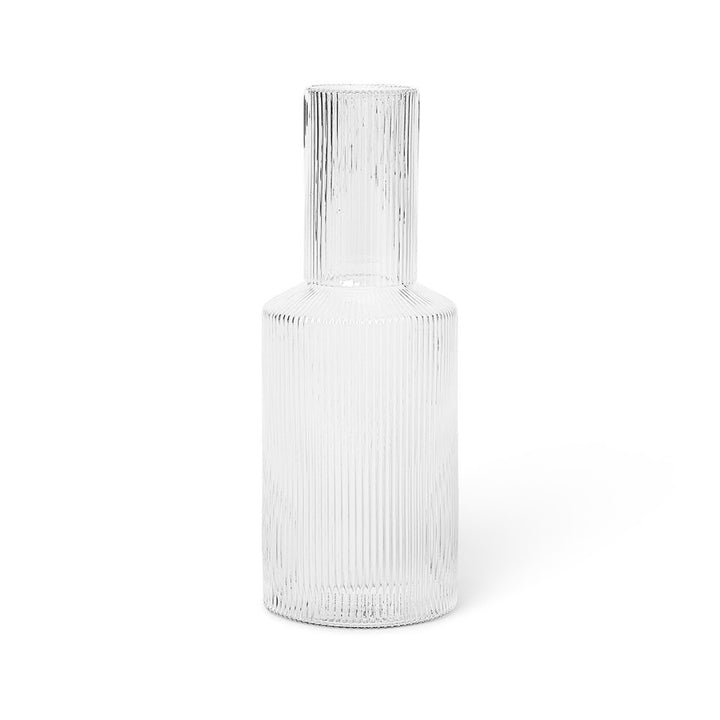 ferm LIVING Ripple Carafe Lid / Drinking Glass, Clear