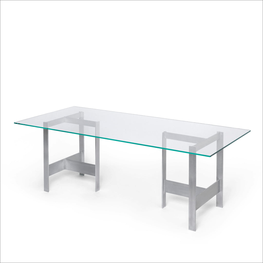 PRE-ORDER │ ferm LIVING Lager Dining Table, 90x200cm, Glass/Aluminium