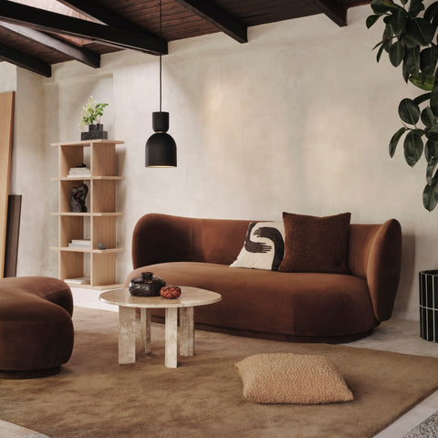 PRE-ORDER │ FERM LIVING Rico Lounger Sofa, Rich Velvet, Soft Brown