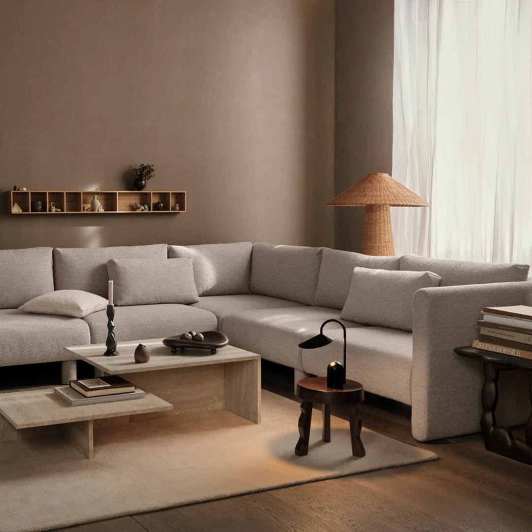 PRE-ORDER │ FERM LIVING Dase Sofa Corner, Soft Bouclé, Natural