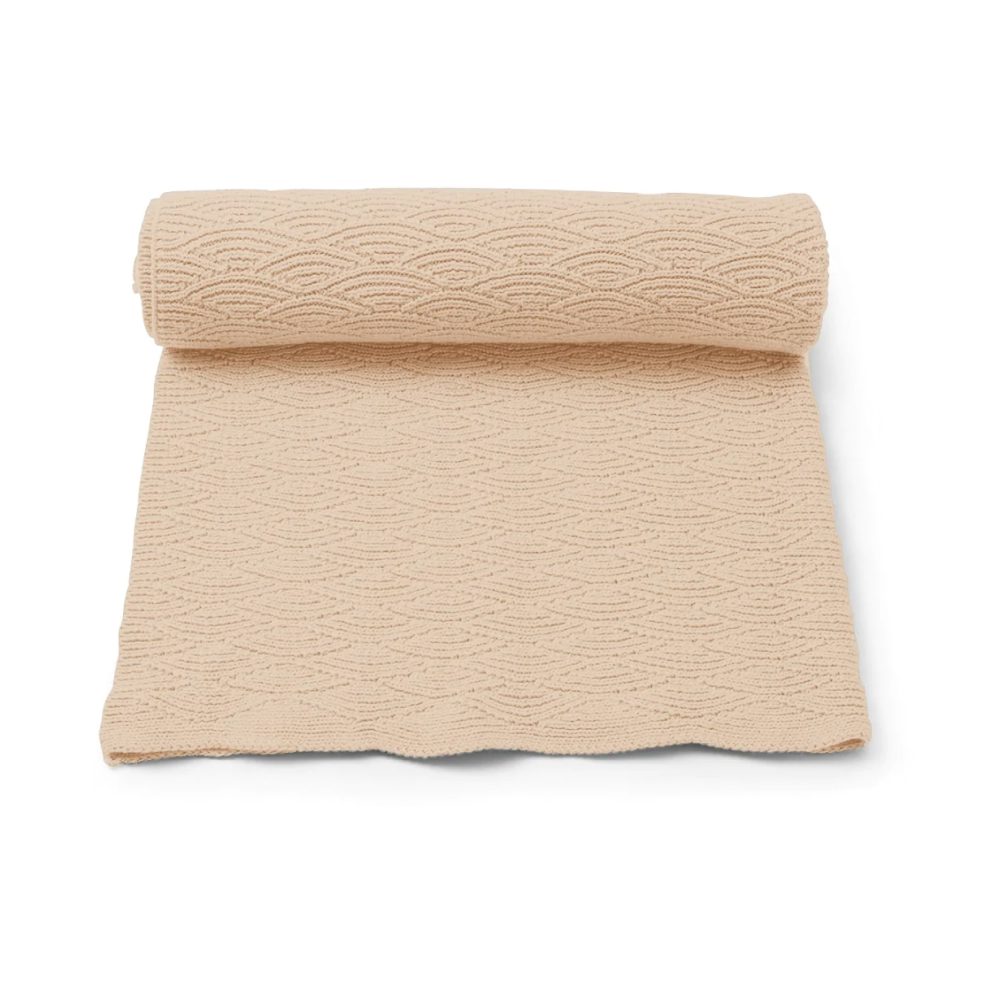 KONGES SLOJD Baby Blanket Pointelle Organic Cotton, Ivory Cream