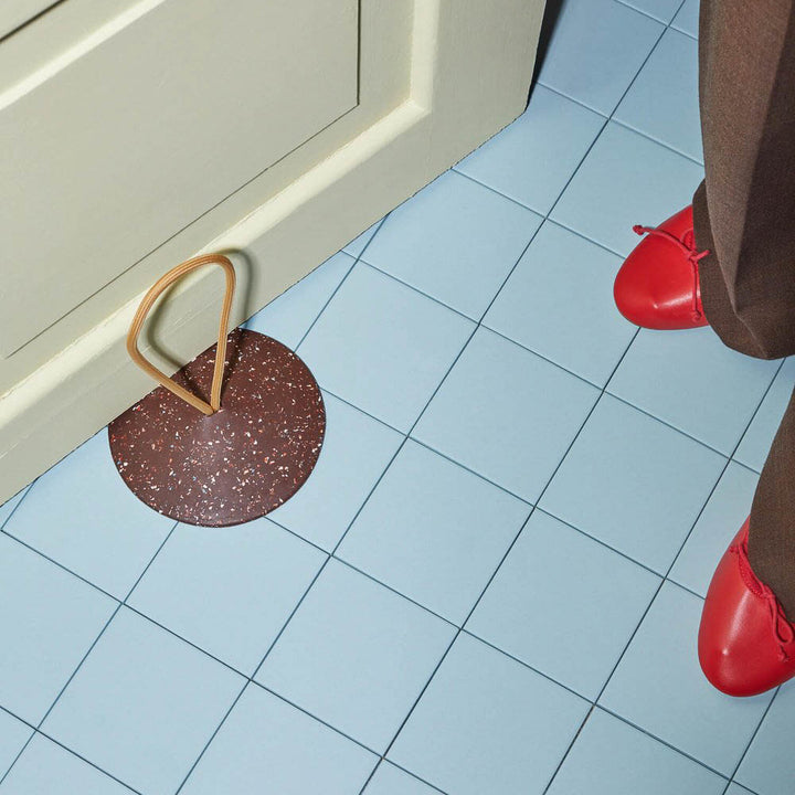 PIDAT STOP Rubber Door Stopper, Brown