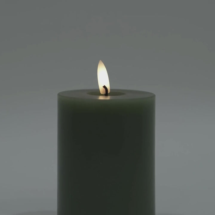 ESTER & ERIK LED Pillar Candle, 15cm, Green Soil