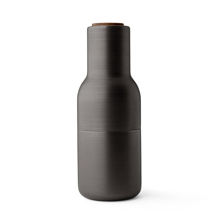 MENU Salt and Pepper Bottle Grinders Set Bronzed Brass/Walnut Lid-28699