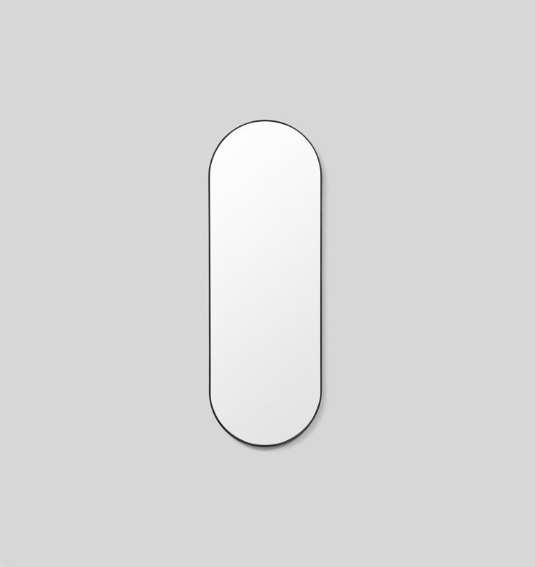 MIDDLE OF NOWHERE Bjorn Oval Mirror Black 50x145cm-19747
