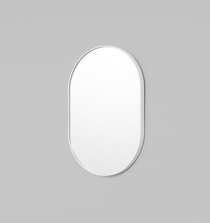 MIDDLE OF NOWHERE Bjorn Oval Mirror White 50x75cm-19736