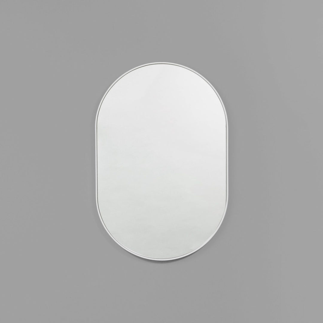 MIDDLE OF NOWHERE Bjorn Oval Mirror White 50x75cm-20013