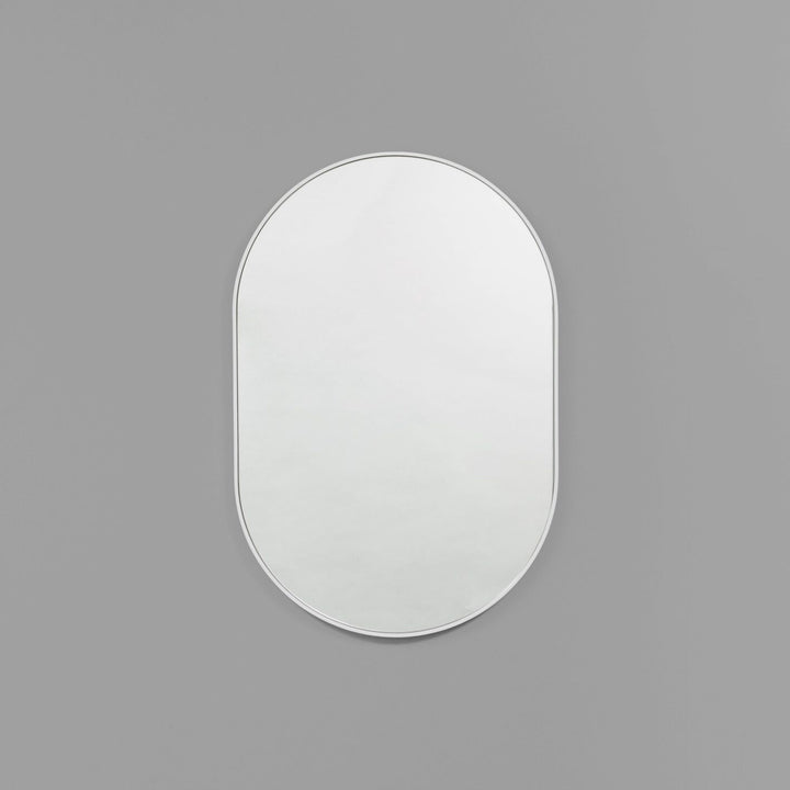 MIDDLE OF NOWHERE Bjorn Oval Mirror White 50x75cm-20013