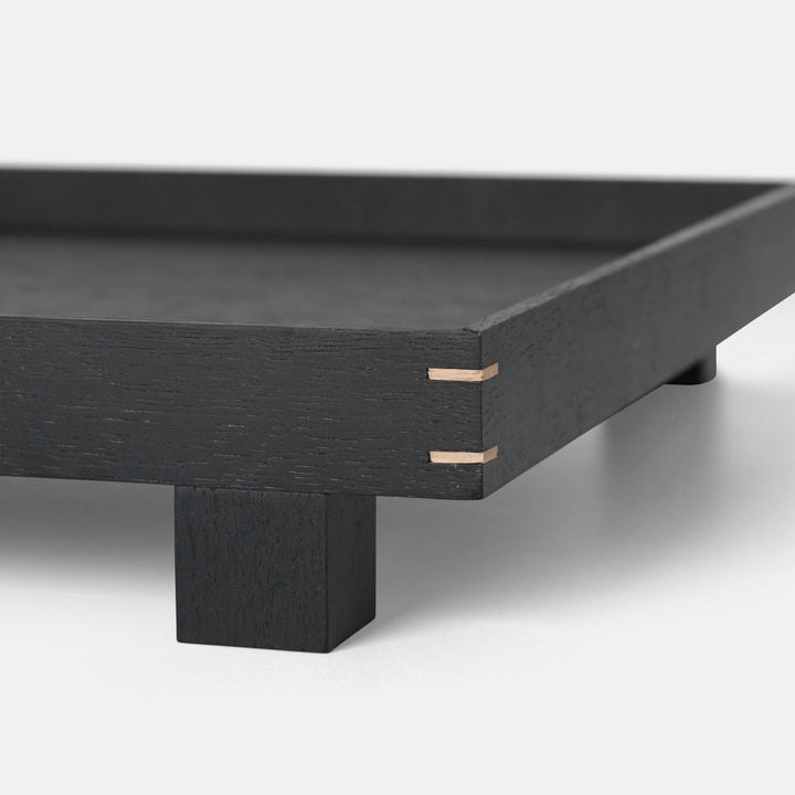 ferm LIVING Bon Wooden Tray Black Stained Oak - 2 Sizes-24897