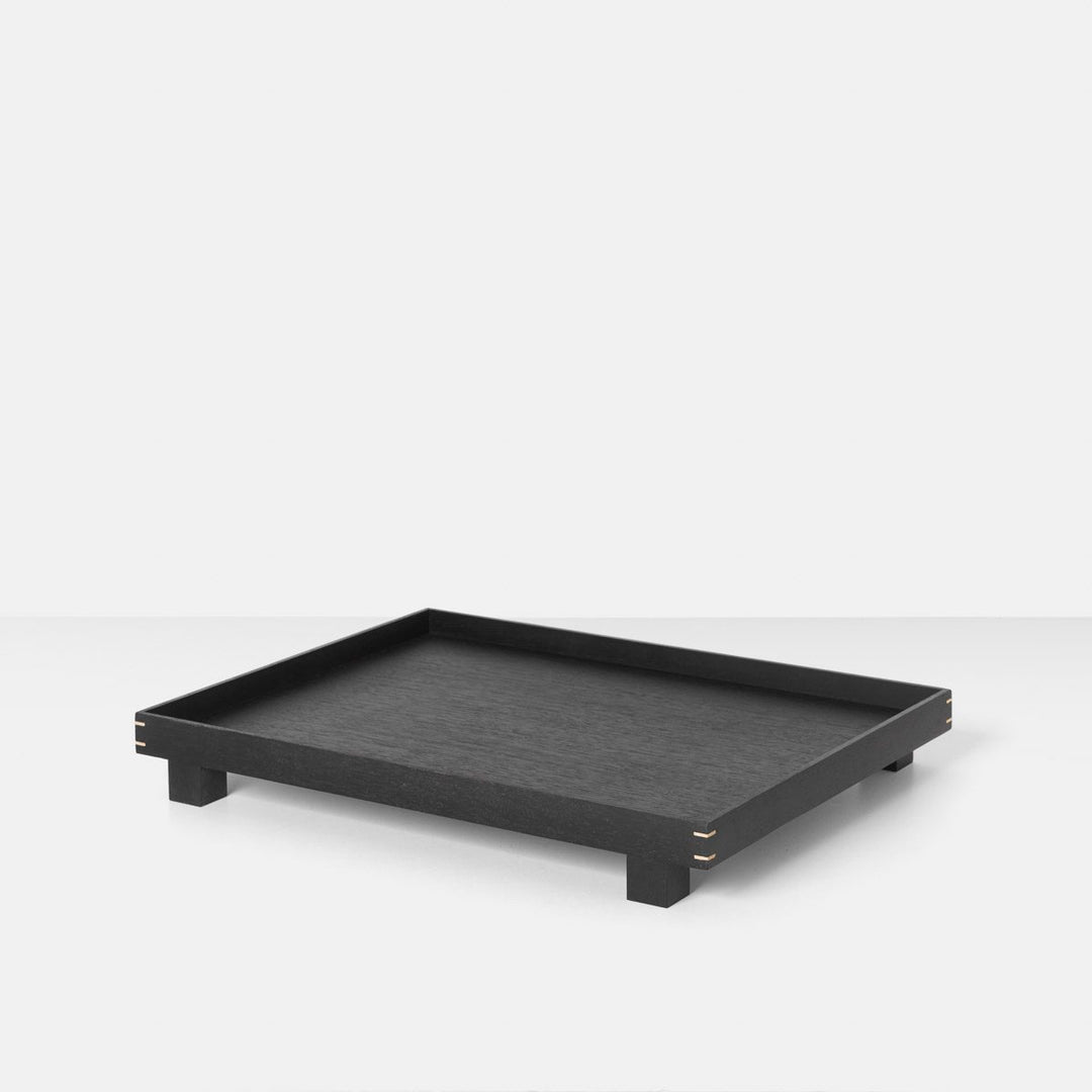 FERM LIVING Bon Wooden Tray Black Stained Oak – 2 Sizes