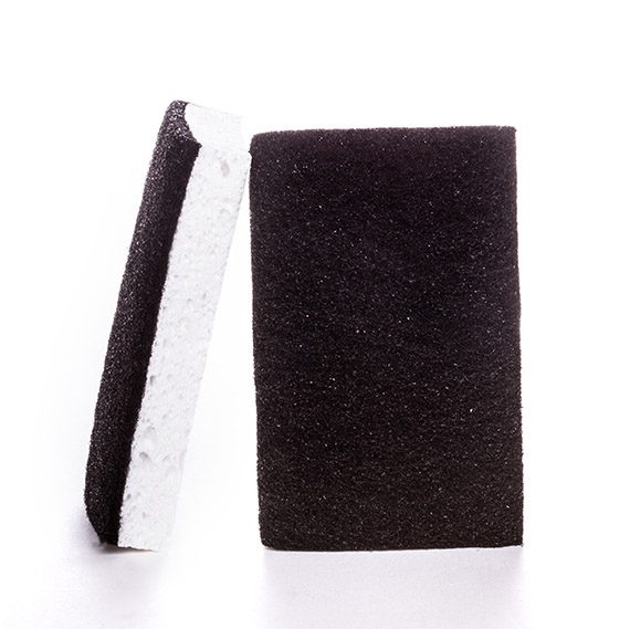 BARKLY BASICS Black and White Scourer Sponge - Pack of 2-12089