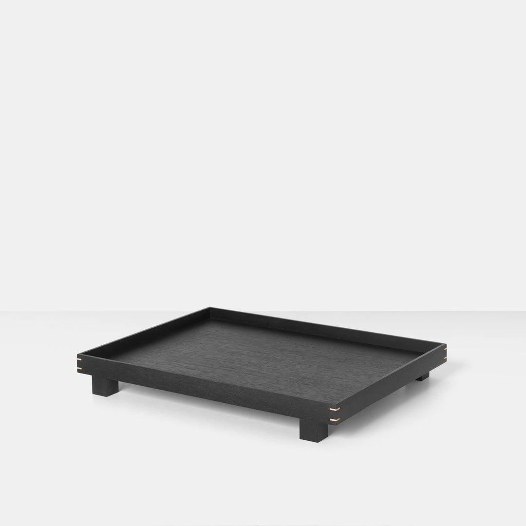 ferm LIVING Bon Wooden Tray Black Stained Oak – 2 Sizes