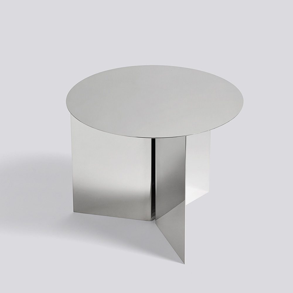 HAY Slit Round Side Table, Mirror
