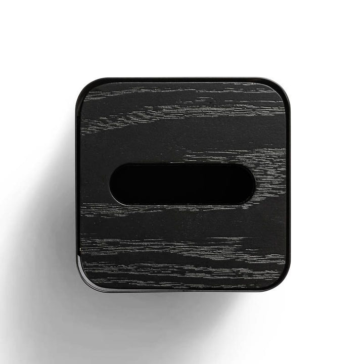 DESIGNSTUFF Square Tissue Box, Black-33215