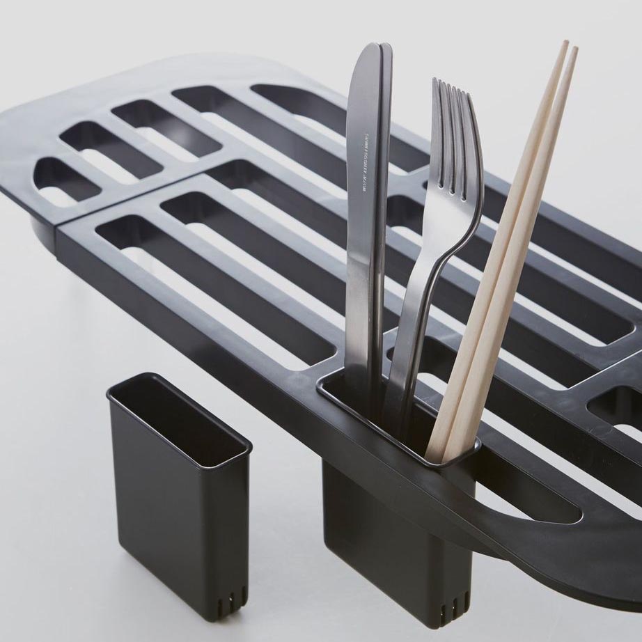 YAMAZAKI Tower Sink Drainer / Dish Rack Black -20614