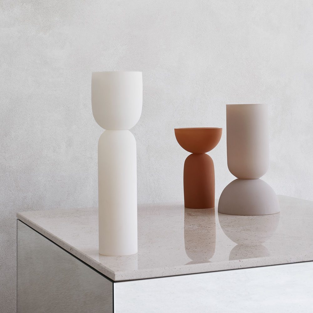 KRISTINA DAM STUDIO Dual Vase, Sand-0